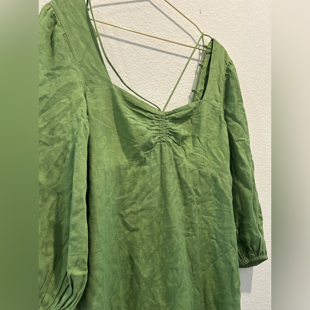 Maeve by Anthropologie Green floral Textured Dress - Picture 4 of 9